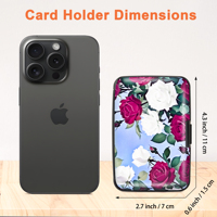 Porte-cartes RFID en aluminium à motif personnalisé, style mode, prix entrepôt, pour cartes de crédit, professionnelles, VIP et d'identité, avec accès facile