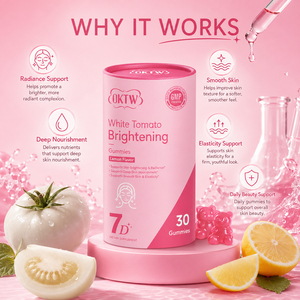 OKTW Ready Stock White <b>Tomato</b> chewable gummy supplement With glutathione anti aging beauty Bulk Wholesale Glow - Product Image 4