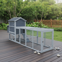 Poulailler de luxe moderne en bois multi-niveaux anti-évasion pour la volaille, idéal pour le jardinage en extérieur
