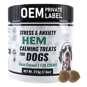 Masticables calmantes personalizados para perros y gatos Suplemento vitamínico L-Triptófano Golosinas para aliviar la ansiedad y el estrés Calma para perros - Product Image 1