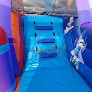 Château gonflable commercial pour enfants, avec toboggan, pour fêtes en plein air - Product Image 6