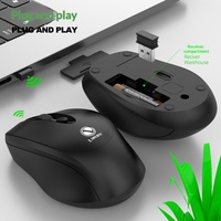 LIMEIDE Q1 2.4G Mouse Nirkabel Satu Tombol Pengatur DPI Anti Selip Roller USB Plug and Play untuk PC Laptop Desktop