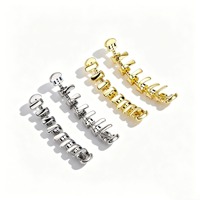 Grillz dentaire Hip Hop sans nickel, plaqué or, avec diamants bleus baguette préfabriqués, pour un port sûr