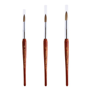 El pincel de manicura kolinsky pincel hecho a la medida de las uñas reales de cristal de madera de caoba pincel neutro tallado c - Product Image 6