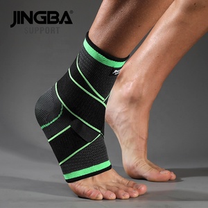 JINGBA Soporte de Tobillo Elástico al por Mayor, Manga de Compresión de Nylon Tejido con Correa, Soporte de Tobillo Transpirable - Product Image 3