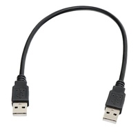 Câble de données USB 2.0 double tête A mâle vers A mâle en cuivre pur noir, prend en charge 2A