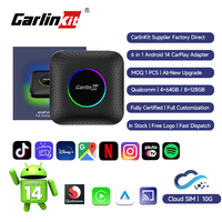 Cloud Sim Carlnkit Tbox 6225 Android 14 8Go 128Go Qualcomm Mirrorlink Adaptateur sans fil 6-en-1 Android Auto Carplay Boîtier TV Voiture AI