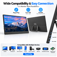 Écran portable IPS 15,6 pouces, 45 % sRGB, Full HD, moniteur externe pour la conception graphique et la mise en page, moniteur de jeu