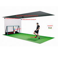 Simulateur de football virtuel 3x8m pour entraînement de gardiens de but et jeu de précision en salle