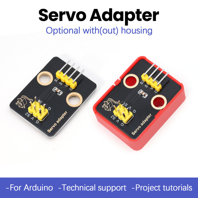 Keyestudio STEM Programming Servo Adapter Module With(out) Housing Compatible with Building Blocks