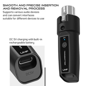 Bộ chuyển đổi micro động XTUGA K1, bộ phát và thu không dây XLR, hệ thống chuyển đổi micro có dây sang không dây kỹ thuật số - Product Image 3