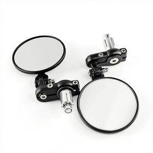 Espejo retrovisor plegable negro para motocicleta Qiangye, espejo para manillar para protección y seguridad - Product Image 4