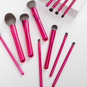 <span class=keywords><strong>Fournisseur</strong></span> de <span class=keywords><strong>maquillage</strong></span>, pinceau <span class=keywords><strong>professionnel</strong></span> personnalisé avec paillettes, marque privée, antibactérien, manche en bois synthétique, 10 pièces, ISO9001, éventail pour le visage - Product Image 3