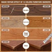 Bview Art – Kit de marqueurs de retouche pour meubles en bois – Stylos de peinture pour réparation des rayures sur parquet et stratifié, séchage rapide