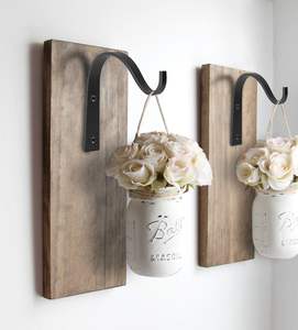 Kait dinding besi untuk menggantung lentera tanaman gantungan tanaman pagar braket logam luar ruangan dalam ruangan pedesaan dekorasi rumah - Product Image 2