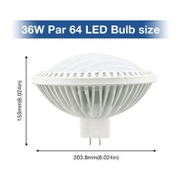 Baoming Portable Stage Light 40w Par 64 Portable Stage Light 110v/ 220v Dimmable Stage Par64 Led Ampoule