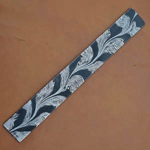 Acero Estampado de Alta Calidad para Billetes Rectos de Acero de Damasco Personalizados, 12 Pulgadas x 2 Pulgadas x 4 mm, Material Metálico Premium - Product Image 1