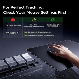 لوحة ماوس ألعاب من الزجاج المقوى عالية الجودة للاعبين المحترفين، مقاس 17.7×15.8، بسماكة 3 مم وسطح فائق النعومة - Product Image 2