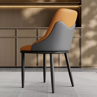 Chaise de salle à manger de luxe nordique, chaise de dossier moderne, chaise de salle à manger minimaliste italienne, tabouret de dossier de salle à manger familiale
