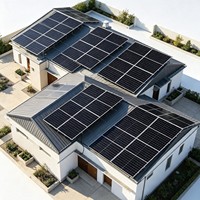 Kit Panel Surya Lengkap dengan Baterai dan Inverter Sistem Off-Grid 550W Modul PV Mono untuk Cadangan Daya Rumah