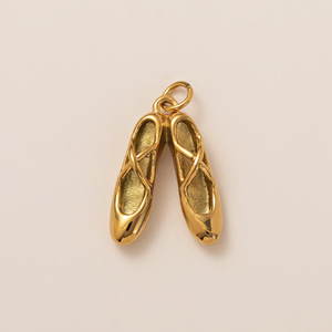 Botas de vaquero más vendidas, zapatos de baile, patas de oso, abalorios de pulsera de acero inoxidable chapados en oro de 18 quilates para la fabricación de joyas - Product Image 4