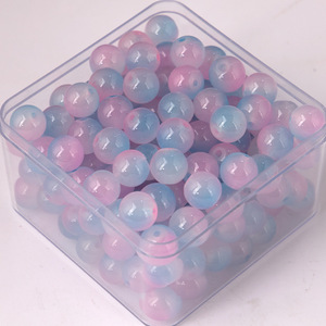 En stock Perles en verre bicolores de 6 mm Perles en vrac <span class=keywords><strong>pour</strong></span> la fabrication de <span class=keywords><strong>bijoux</strong></span> faits main DIY Bracelet Collier <span class=keywords><strong>Fournitures</strong></span> de fabrication de <span class=keywords><strong>bijoux</strong></span> Vente en gros - Product Image 4