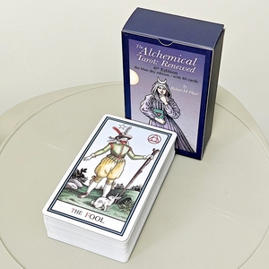 Stampa Personalizzata di Carte dei Tarocchi 12*7cm Tema <span class=keywords><strong>Alchemico</strong></span> Sistema RWS con Finitura in Lino e Bordi Dorati per Creatori di Mazzi Indie - Product Image 1
