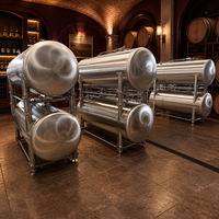 Cuve de fermentation horizontale Tonsen 10HL 20HL en acier inoxydable 304 avec enveloppe de refroidissement pour brasserie