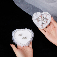 Fournitures de décoration de mariage boîte à bagues de mariée pour anniversaire saint valentin anniversaires mariages cadeaux dentelle anneau de mariage oreiller