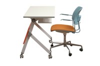 Table de formation mobile en bois moderne, pliable, avec roulettes, pour salles de classe et salles de réunion - Vente en gros usine