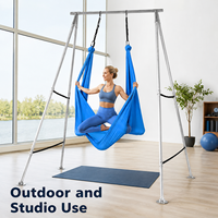Support de hamac de yoga en aluminium argenté réglable en hauteur de 3,4 m, capacité de charge de 200 kg, durable, portable, multifonctionnel, pour la maison