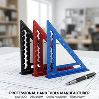 Regla Triangular Cuadrada de 4 Pulgadas, Aleación de Aluminio, DIY, OEM, ODM, Herramienta de Medición Rápida, Herramienta de Marcado en Ángulo Recto de 45/90 Grados, Herramienta para Trabajar la Madera