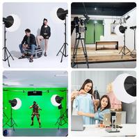 PULUZ Ventes d'usine 220V 120W Lumière vidéo de studio à double température de couleur avec système de dissipation de chaleur intégré et télécommande