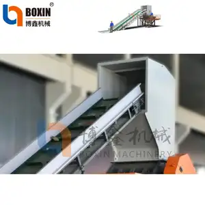 High quality wear-resistant blades BOXIN Crusher Equipments of grinder PET/PP/PE HDPE plastic recycling washing line