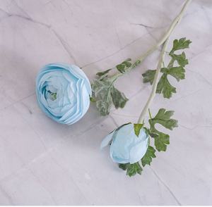 <span class=keywords><strong>Fleurs</strong></span> artificielles en soie Lu Lian à deux branches, <span class=keywords><strong>fleurs</strong></span> de renoncule artificielles pour la décoration de la maison et des mariages, vente en gros - Product Image 3