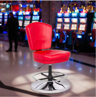 Tabouret de bar pour le jeu de poker Chaise de machine à sous de casino en cuir artificiel professionnel Chaises