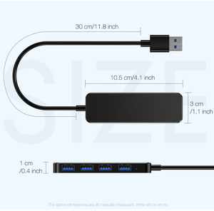 Vente flash : Hub USB 2.0 ultra-fin à 4 ports, extension USB pour disque dur, souris, clavier, console de jeu PC - Product Image 3