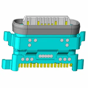 Ip67 usb 3.0 נקבה עמיד למים מחבר TYPE-C עומק = 1.13 מ "מ עבור דבק ספוט אלקטרוניקה