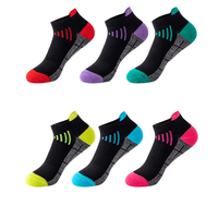 Chaussettes de sport d'équipage minces d'été transfrontalières femmes hommes Logo de corps noir course en plein air cyclisme basket-ball en gros