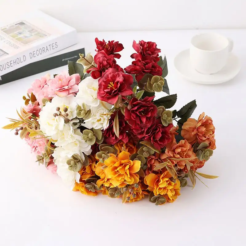 ホームガーデニング装飾花卸売テーブルリビングルームウェディングセット人工小花ヨーロッパさくら