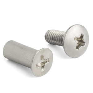 Bullone passante in acciaio inox M4-12 per viti di cerniera + tubo - Product Image 2