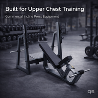 Banc de musculation incliné QS Olimpic, équipement de salle de sport commercial, support d'entraînement pour la partie supérieure du torse, pour barre olympique de 2,2 m