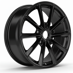 Rines Deportivos Negros Brillantes de 10 Radios - Rines Monobloque Forjados Ligeros para Sedanes Deportivos - Product Image 2