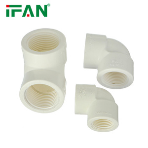 Ifan อุปกรณ์ประปาปรับแต่งได้ตามต้องการข้อต่อข้อศอกทำจากพีวีซีฟิตติ้ง PVC สีขาว - Product Image 4