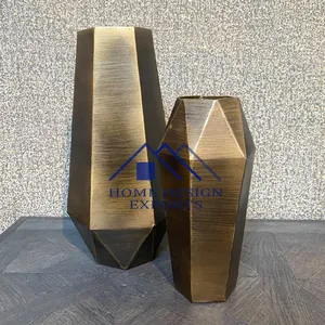 Vente chaude Antique En Laiton Pots De Fleurs Vases pour Salon Premium Qualité En Aluminium Fleur Vase Nouvelles Urnes Jardinières Vases - Product Image 1