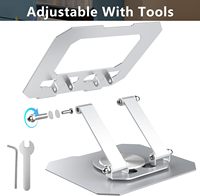Support ergonomique pour ordinateur portable rotatif à 360 degrés, support réglable en hauteur pour ordinateur portable de 17 pouces, support portable en aluminium, refroidissement