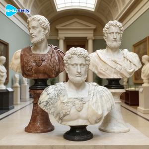 Busto in Marmo Europeo Stile Romano <span class=keywords><strong>Antico</strong></span>, Fatto a Mano, Design Contemporaneo per Giardini e Ville - Product Image 4