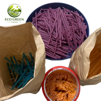 Pailles à boire en farine de riz Vietnam RICE POWER Écologiques Naturelles Brutes DIY Personnalisables sur mesure