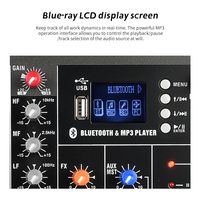 Mixer Audio 12 Kanal USB 48V Phantom Power Efek Digital untuk Siaran Langsung Karaoke Panggung Buatan Sendiri