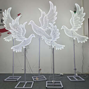Vendita diretta della fabbrica, nuovo stile LED piccione lampada a sospensione, interno luminoso uccello ornamento, decorazione di nozze luce - Product Image 1